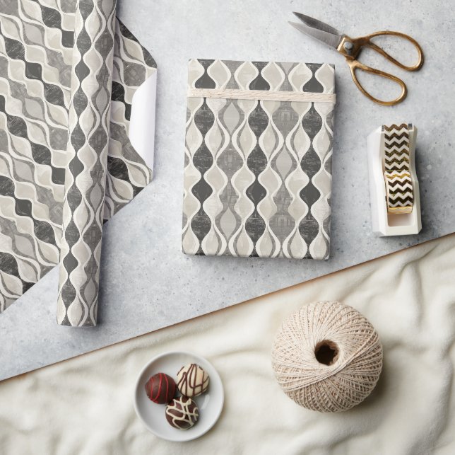 Sophisticated Mix of Different Greys Wrapping Paper (Crafts)