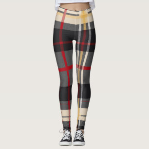 Sophisticated mix tartan leggings