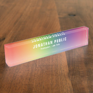 Sophisticated Modern Colourful Elegant Template Nameplate