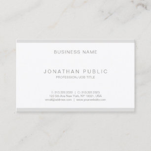 Sophisticated Modern Minimalist Plain Sleek Luxe Business Card