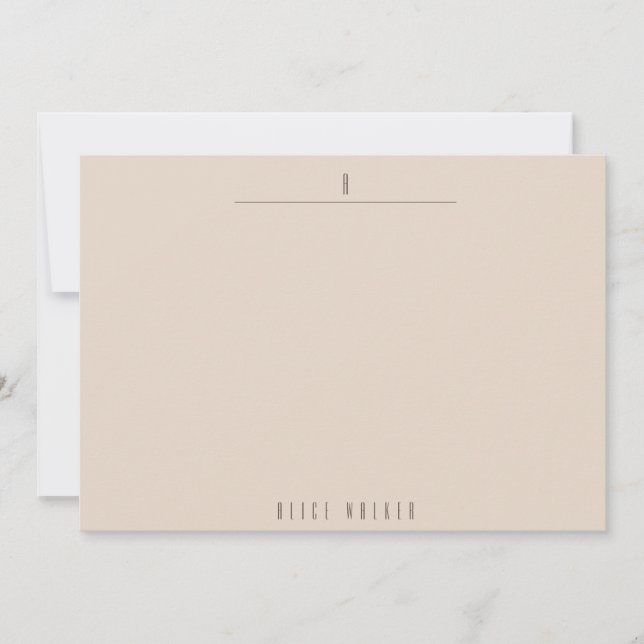 sophisticated modern monogram card (Front)