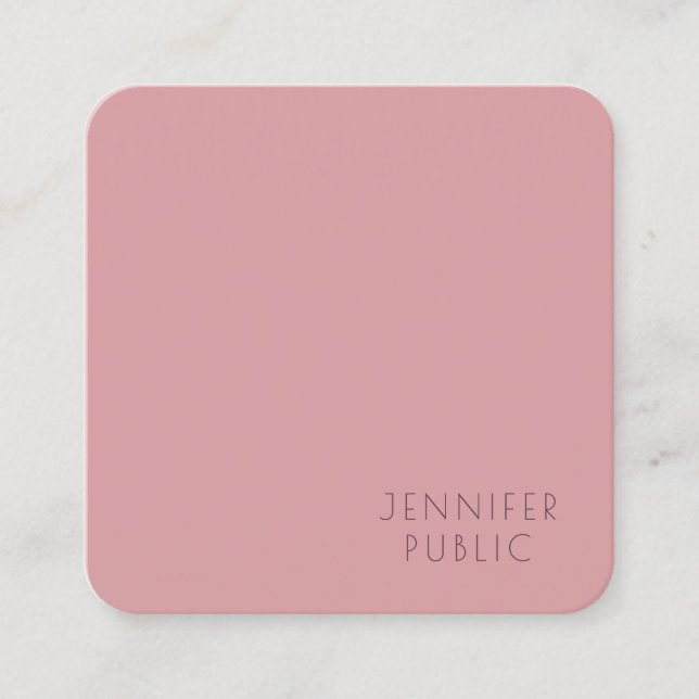 Sophisticated Modern Simple Design Template Square Business Card (Front)