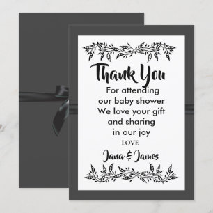 SOPHISTICATED MODERN thank you Invitation