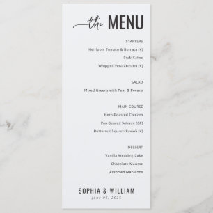 Sophisticated Monochrome Menu Template