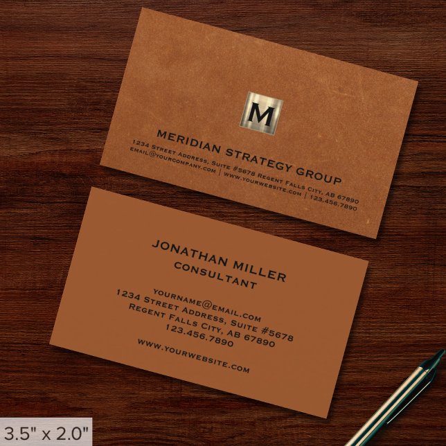 Sophisticated Monogram Business Card (Creator Uploaded)