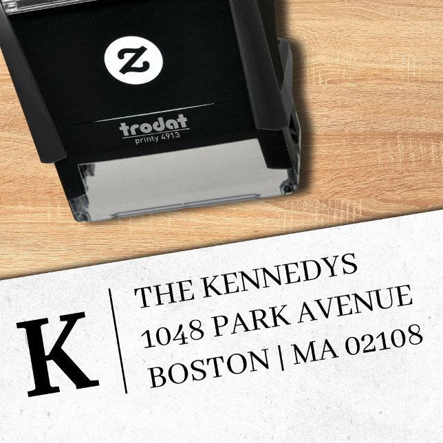 Sophisticated Monogram Self-Addressed Stamp (Creator Uploaded)