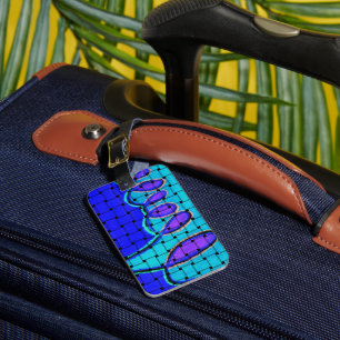 Sophisticated Motion   French Blue Woven Tote & Fr Luggage Tag