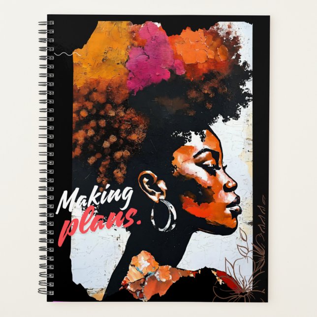 Sophisticated Multicolor Abstract Planner (Front)