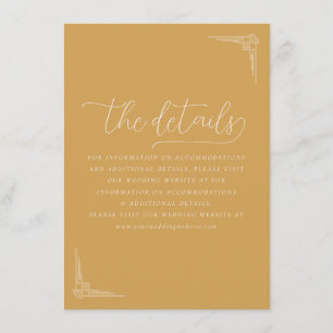 Sophisticated Mustard Yellow Deco Enclosure Card