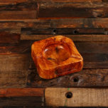 Sophisticated Natural Wood Cigar Ashtray<br><div class="desc">This personalised natural wood ashtray features your custom text or design,  making it a one-of-a-kind gift for a business professional. It has three grooves so that up to three cigars can be held in place at once.</div>