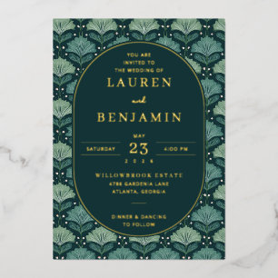 Sophisticated Navy Botanical Leaf