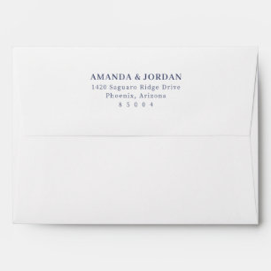 Sophisticated Navy Minimalist Envelope