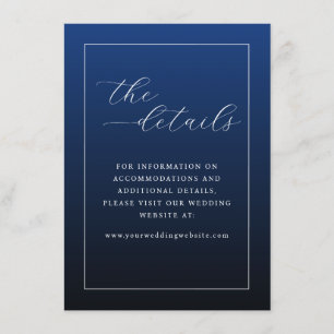 Sophisticated Navy Typographic Enclosure Card