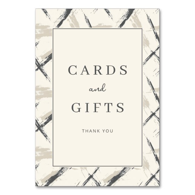 Sophisticated Neutral Brushstroke Gratitude Card (Front)