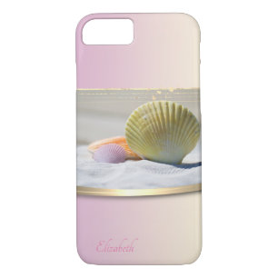 Sophisticated,Ombre, Seashells  -Personalised iPhone 8/7 Case