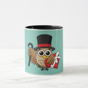 Sophisticated Owl with Heart Chocolate Box Mug