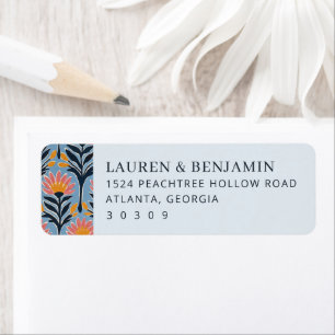 Sophisticated Pastel Floral Return Address Label