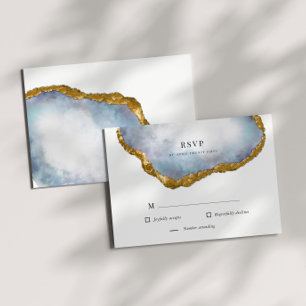 Sophisticated Pearl Agate RSVP Response Card