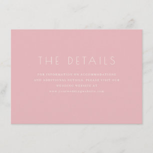 Sophisticated Pink Minimalist Enclosure Card