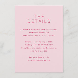Sophisticated Pink Minimalist Invitation