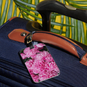 Sophisticated Pink Peony Luggage Tag