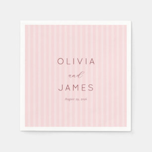 Sophisticated Pink Stripes Napkin