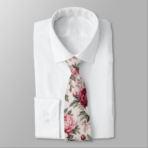 Sophisticated Premium Peony Bouquet Clusters Tie
