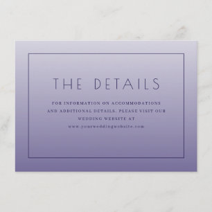 Sophisticated Purple Typographic Enclosure Card