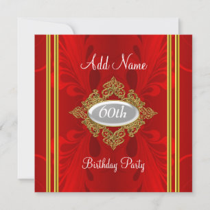 Sophisticated Red birthday Party invitation