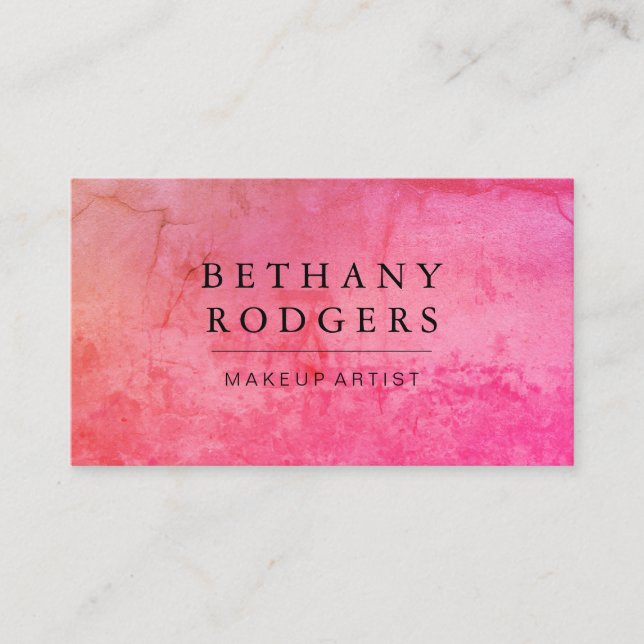 Sophisticated Red Orange Grunge Blend Business Card (Front)