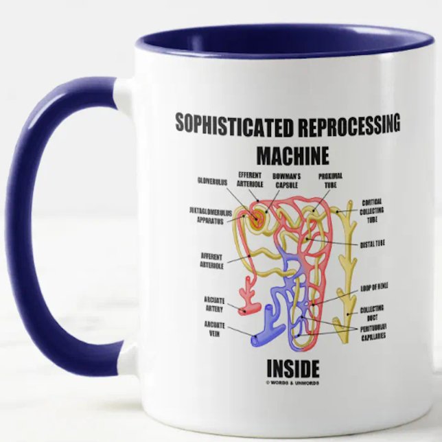 Sophisticated Reprocessing Machine Inside Mug (No need to be a nephrologist to express your renal attitude with this nephrological attitude mug!)