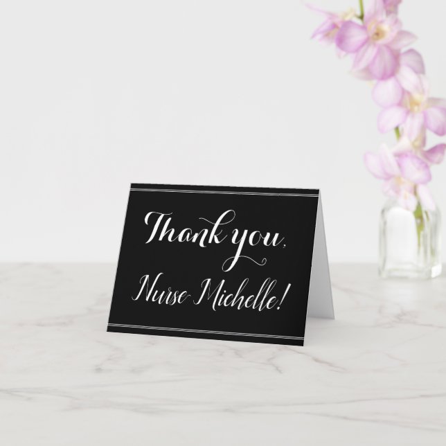 Sophisticated, Respectable and Fancy "Thank you" Card (Orchid)