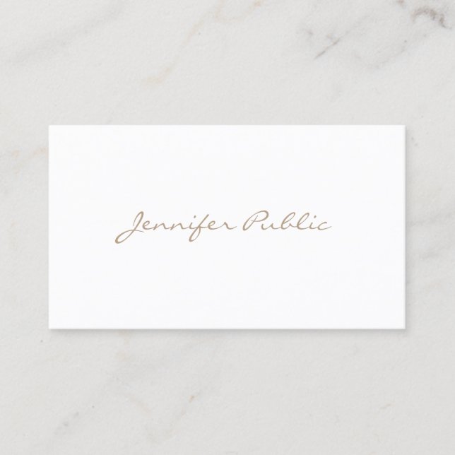 Sophisticated Script Modern Simple Plain Elegant Business Card (Front)