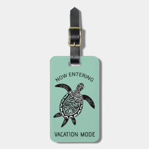 Sophisticated Sea Turtle Cruise Vacation Mode Luggage Tag