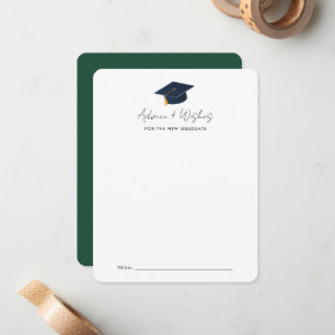Sophisticated Senior Advice and Wishes Note Card
