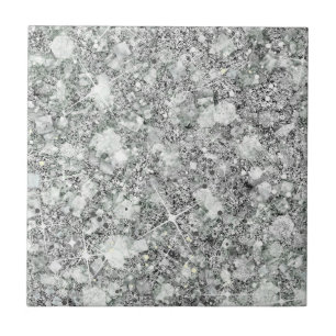 Sophisticated Silver Colour Faux Glitter Solid Ceramic Tile