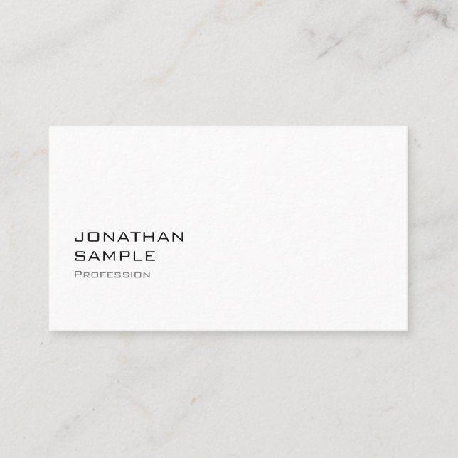 Sophisticated Simple Design Modern Trendy Plain Business Card (Front)