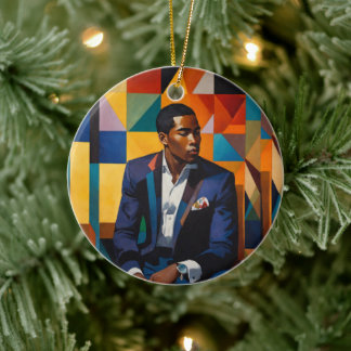 Sophisticated Soulful Holidays    Ceramic Ornament
