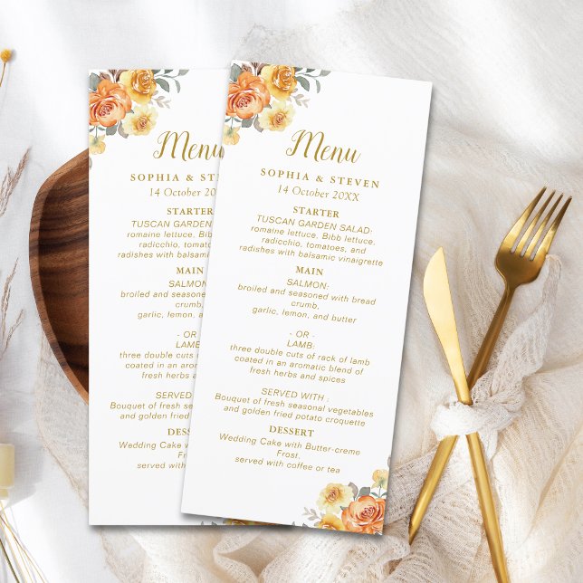 Sophisticated spring wedding with orange blossoms program (Creator Uploaded)