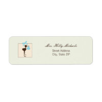 Sophisticated Stork Blue & Brown Baby Shower