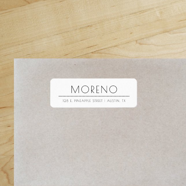 Sophisticated Style Chic Return Address Label ("Everyday is abundantly beautiful." 
Sincerely Best Wishes from Lucky Design World)