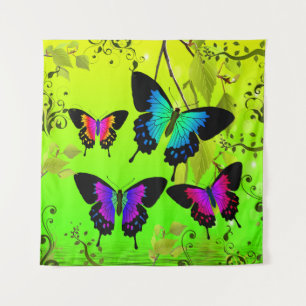 Sophisticated Stylish Elegant Butterflies Tapestry