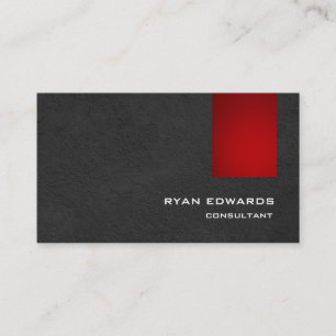 Sophisticated Stylish Red Grey Pattern Modern Business Card
