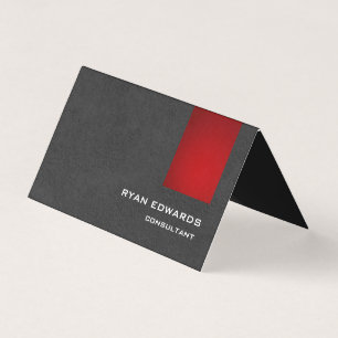 Sophisticated Stylish Red Grey Pattern Modern Business Card