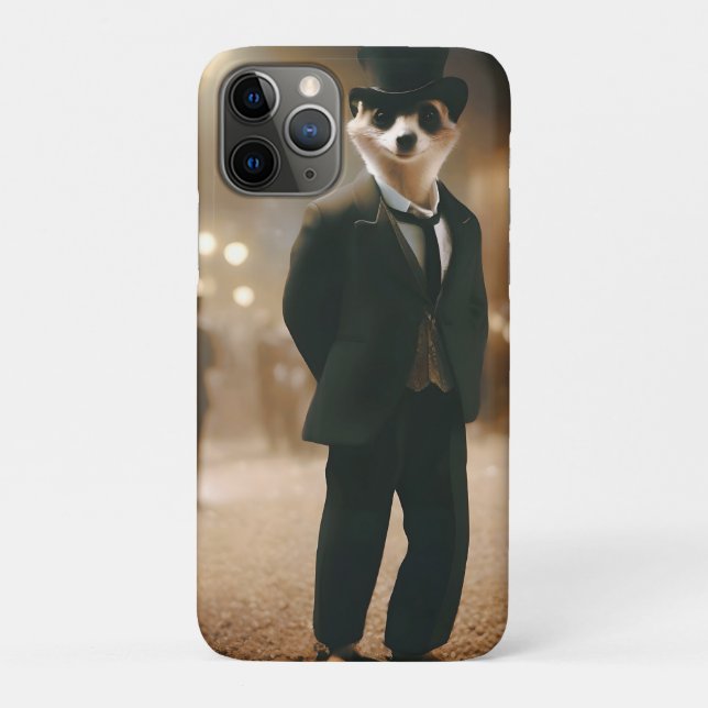 Sophisticated Suricates: Meerkat’s Black Tie Event Case-Mate iPhone Case (Back)