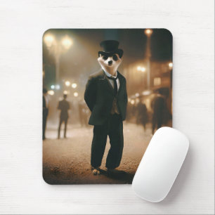 Sophisticated Suricates: Meerkat’s Black Tie Event Mouse Pad