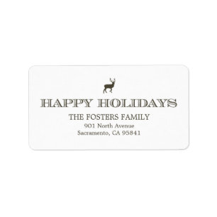 Sophisticated Tag Holiday Address Labels