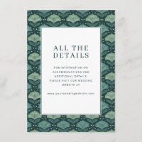 Sophisticated Teal Botanical Leaves