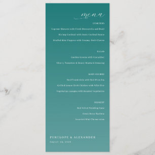 Sophisticated Teal Menu Template