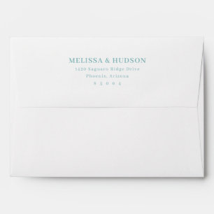 Sophisticated Teal Minimalist Typographic Envelope